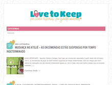 Tablet Screenshot of lovetokeep.com